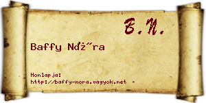 Baffy Nóra névjegykártya